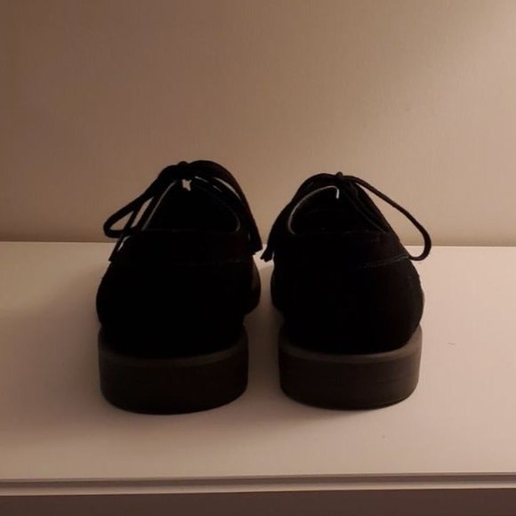 Calvin Klein Yago Black Suede Oxfords - Picture 2 of 4